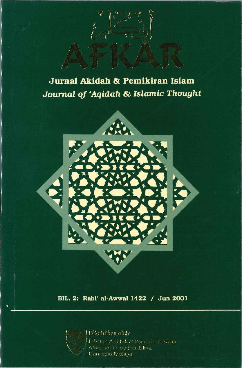 Vol 2 No 1 (2001): Jurnal Akidah & Pemikiran Islam ...